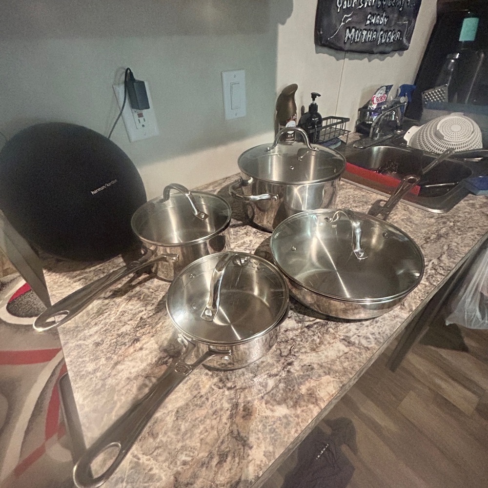 Premium Silver Cookware Set